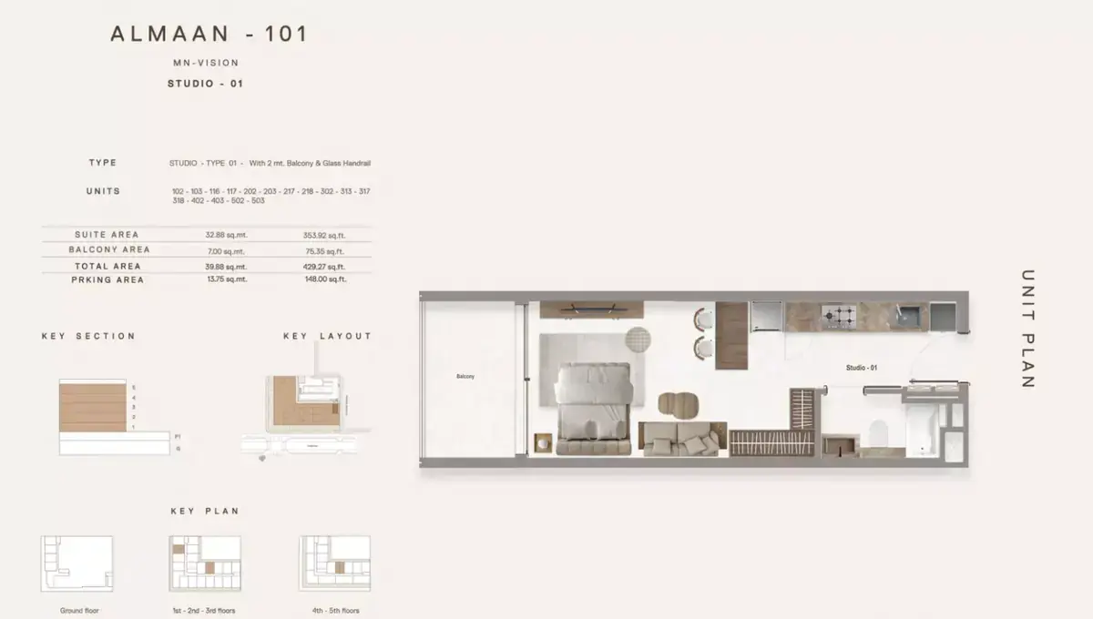 Планировка — Студия, 40 м²