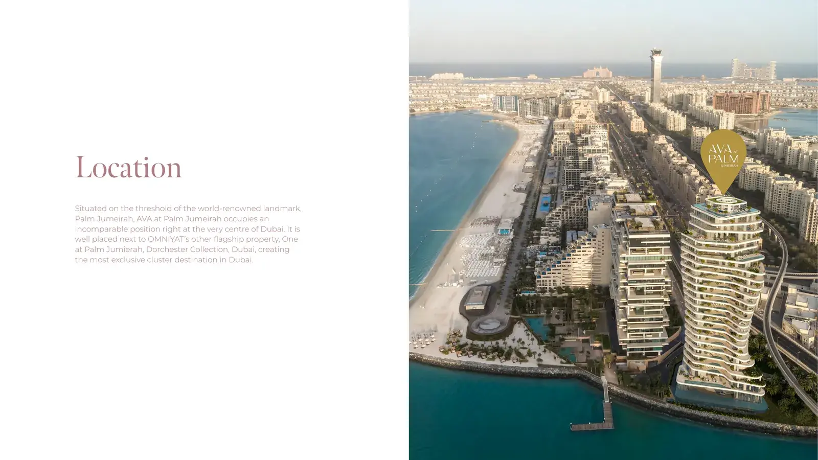 AVA at Palm Jumeirah — локация и доступность