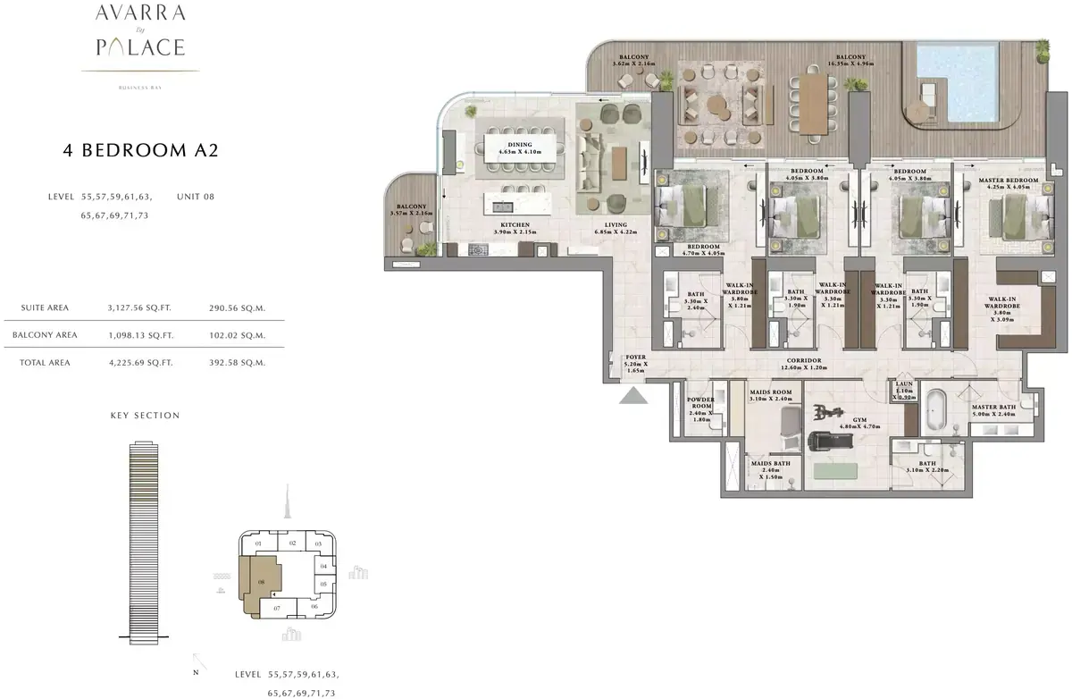 Планировка — квартира, 393 м²