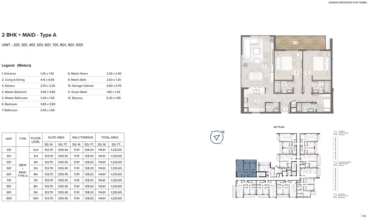 Планировка — 2-спальная, 115 м²
