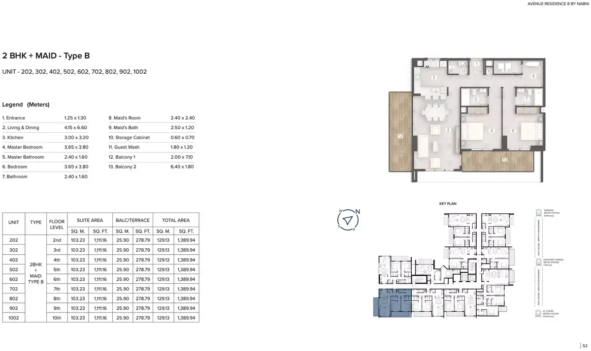 Планировка — 2-спальная, 129 м²