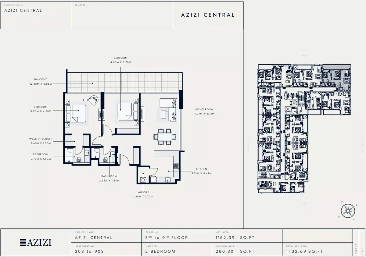 Планировка — 2-спальная, 133 м²