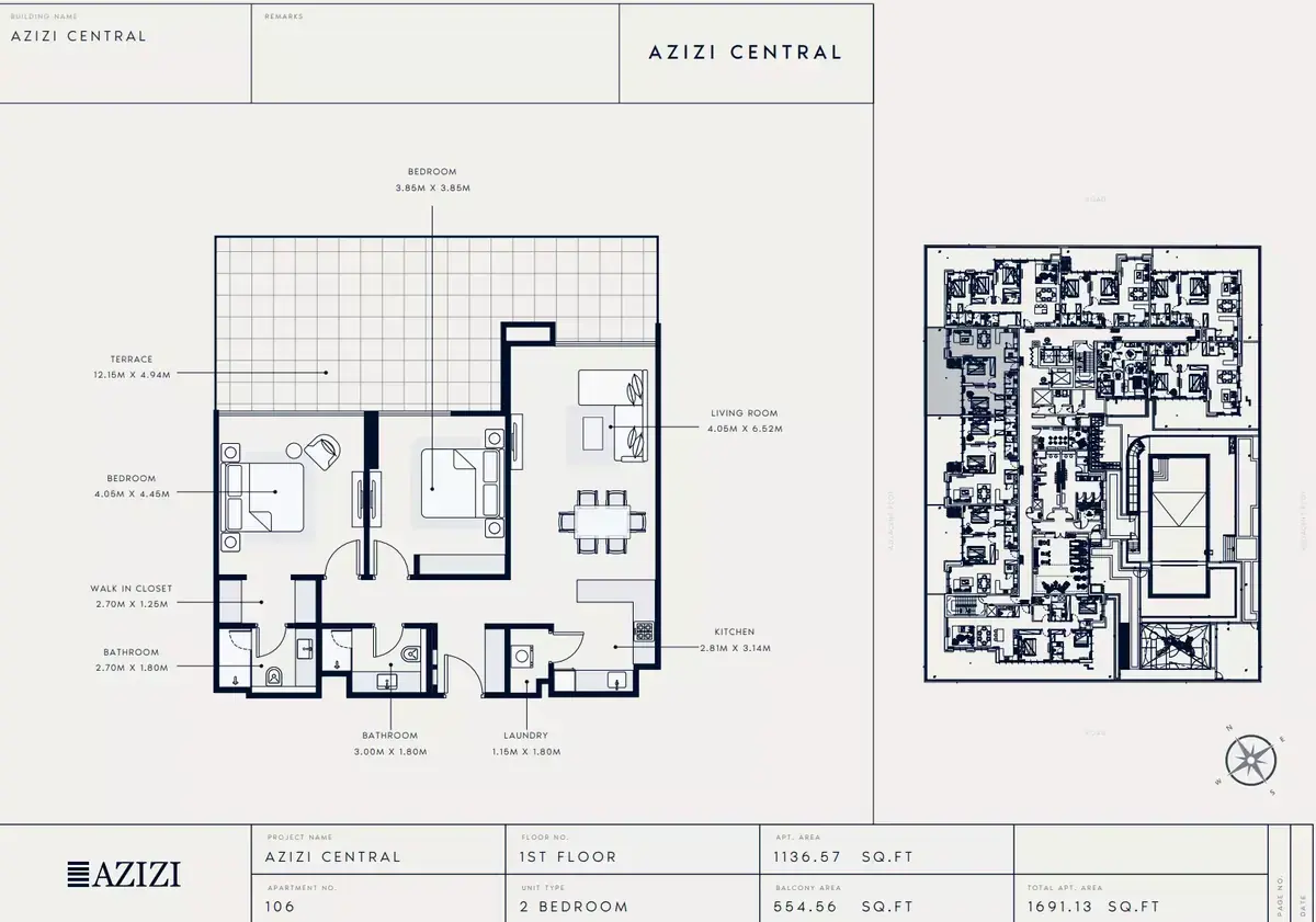 Планировка — 2-спальная, 157 м²