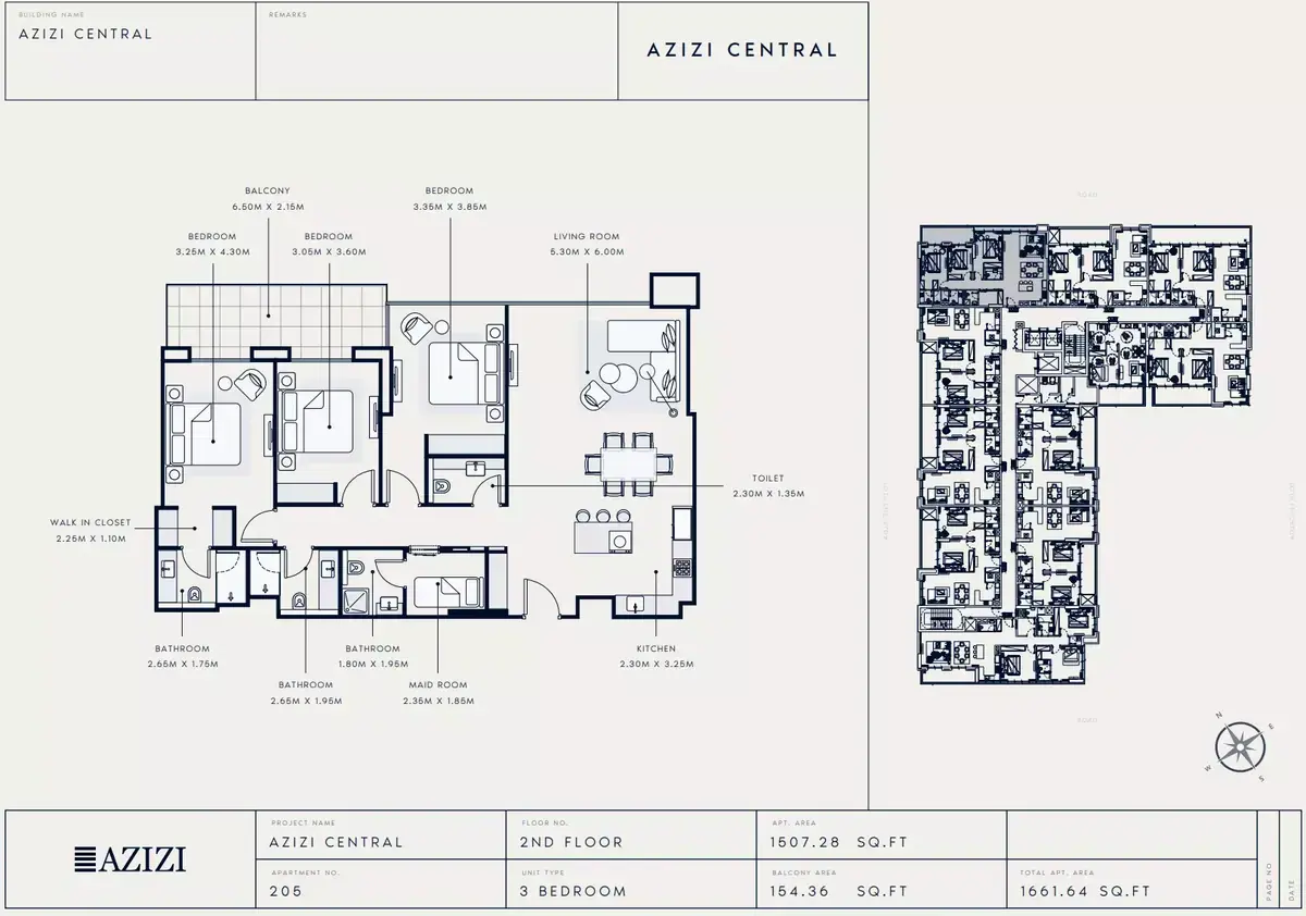 Планировка — 3-спальная, 154 м²