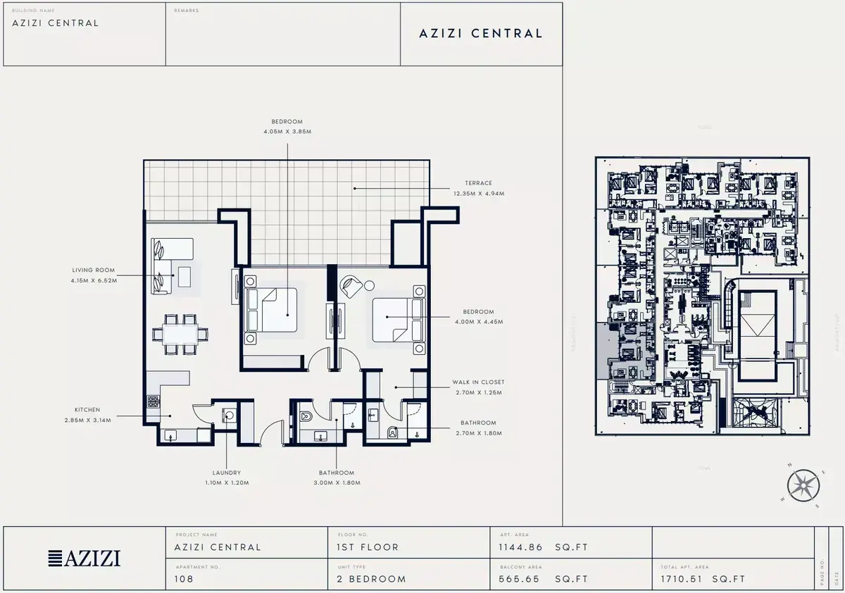 Планировка — 2-спальная, 159 м²