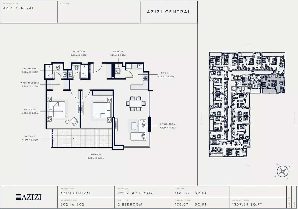 Планировка — 2-спальная, 127 м²