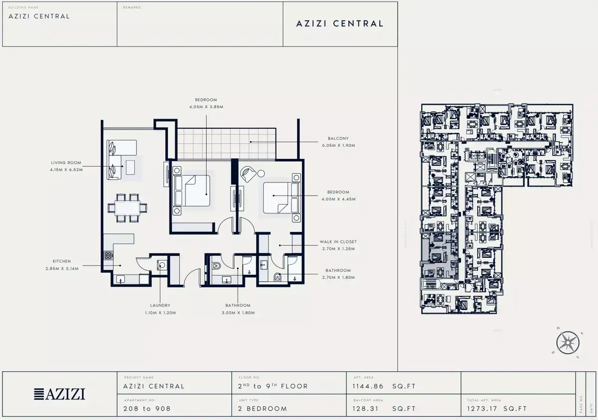 Планировка — 2-спальная, 118 м²