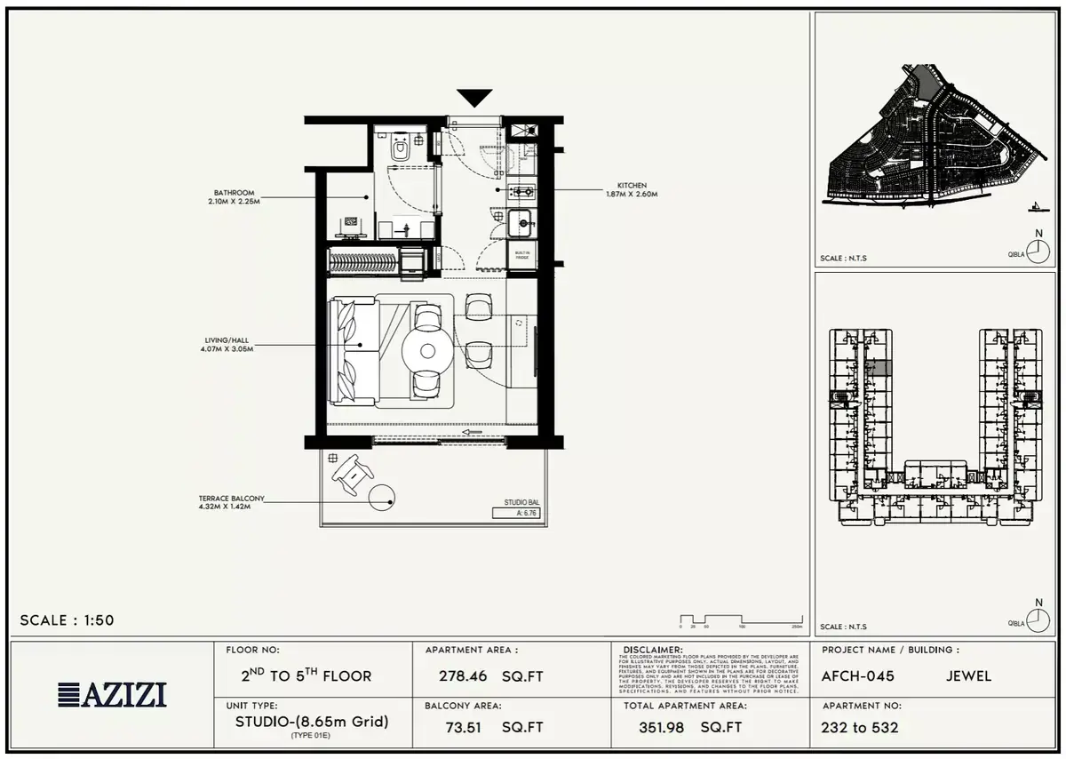 Планировка — Студия, 33 м²