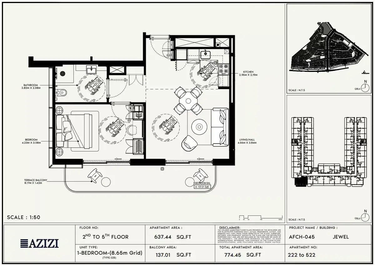Планировка — 1-спальная, 72 м²