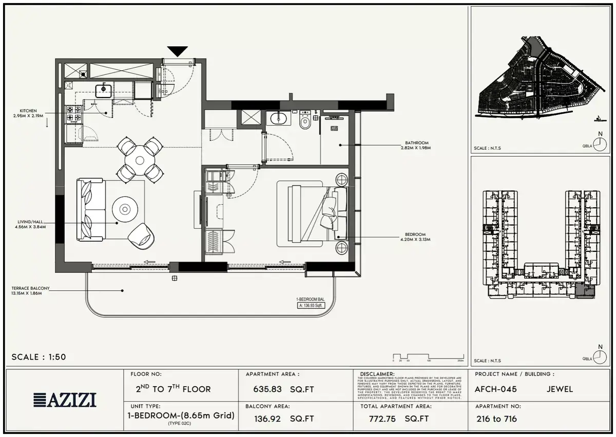 Планировка — 1-спальная, 72 м²
