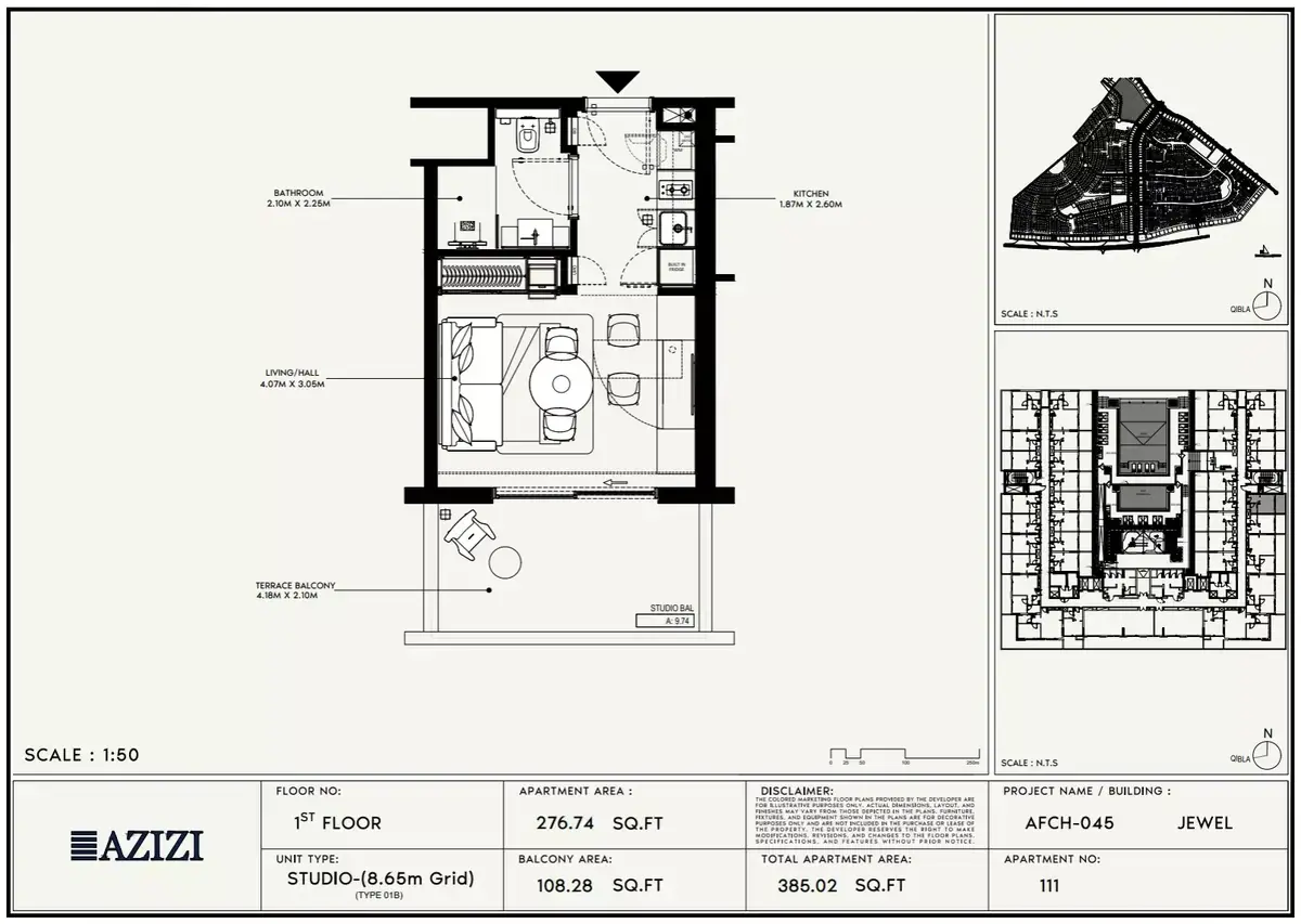 Планировка — Студия, 36 м²