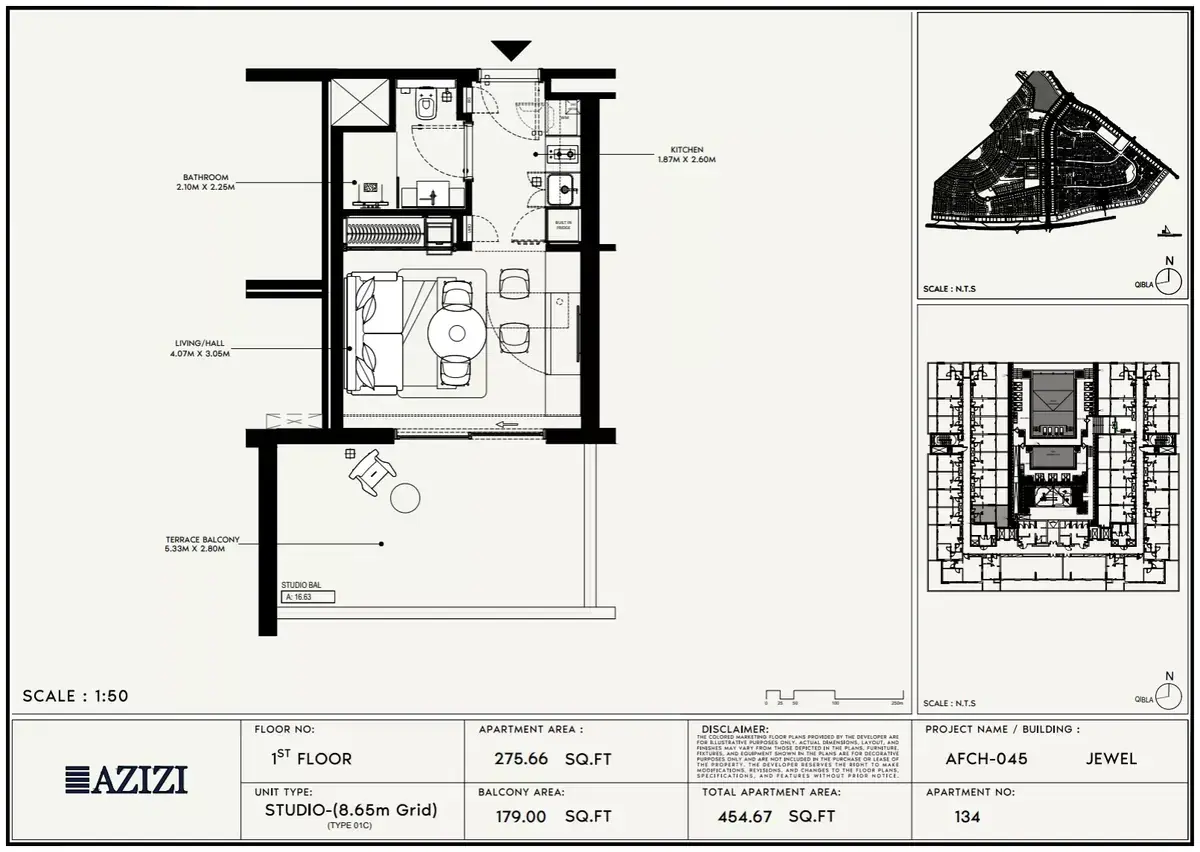 Планировка — Студия, 42 м²