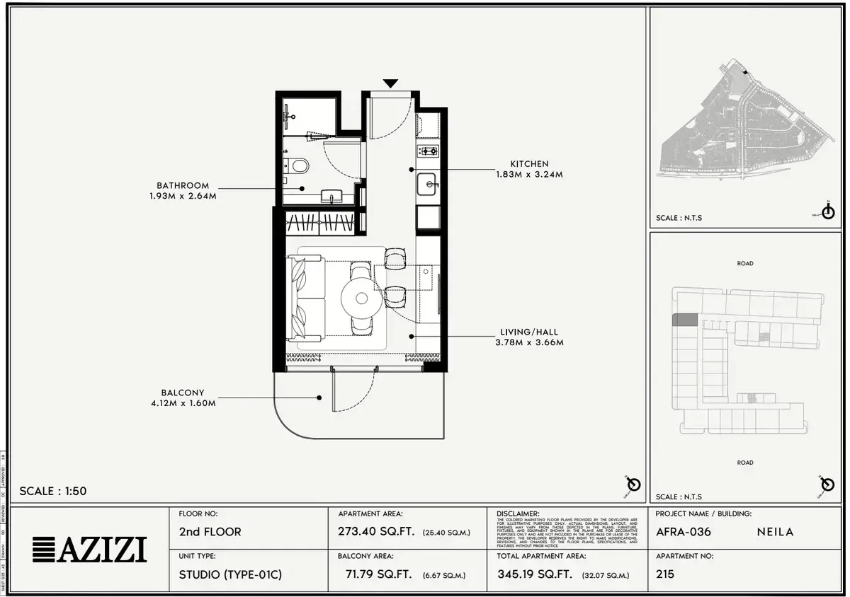 Планировка — Студия, 32 м²