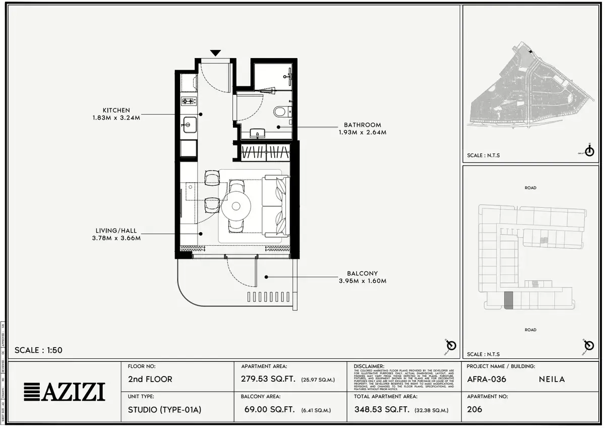 Планировка — Студия, 32 м²