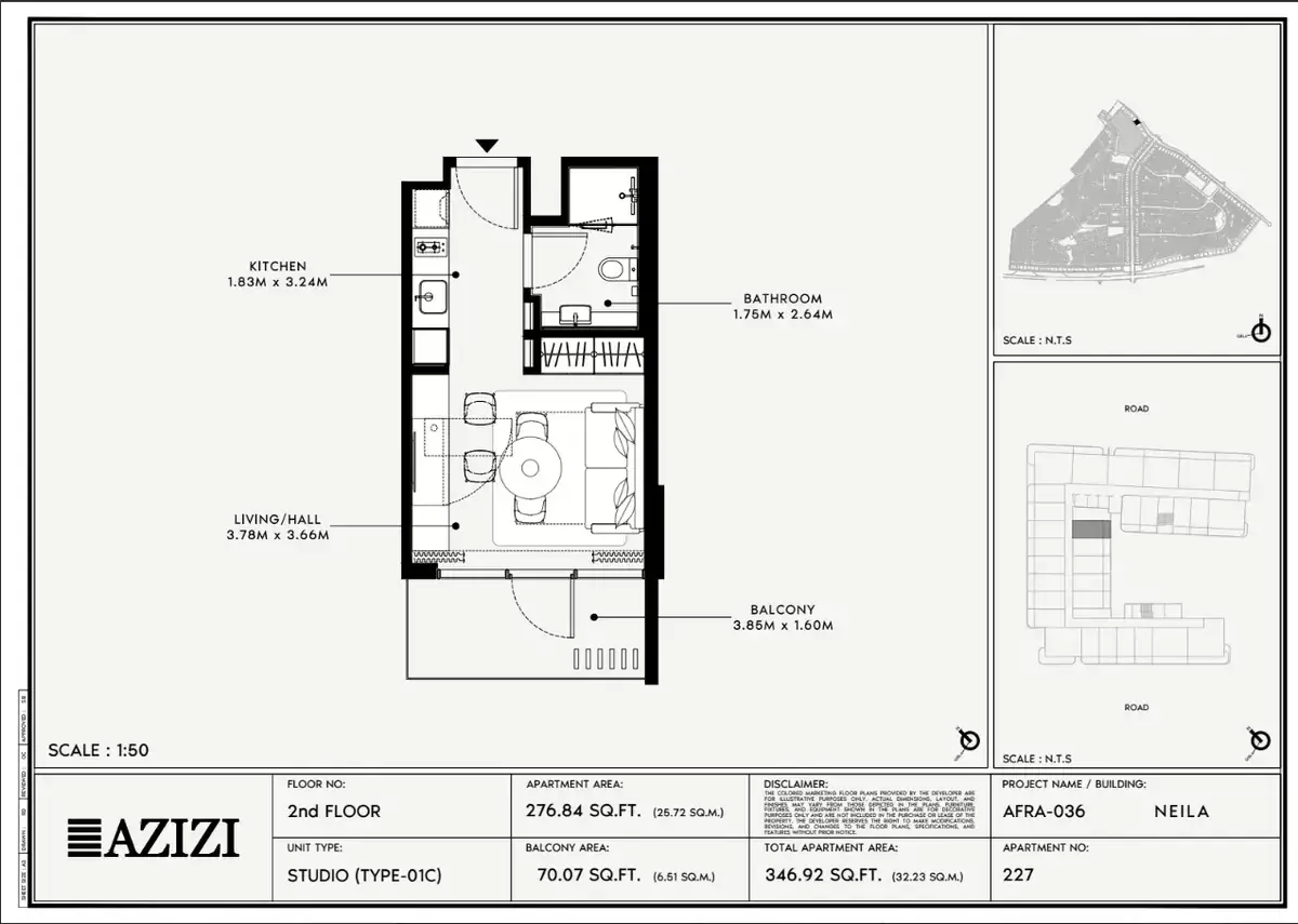 Планировка — Студия, 32 м²