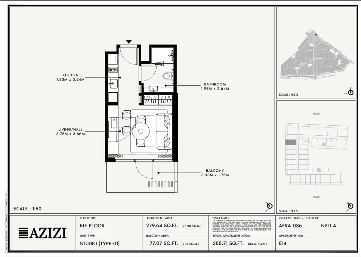 Планировка — Студия, 33 м²