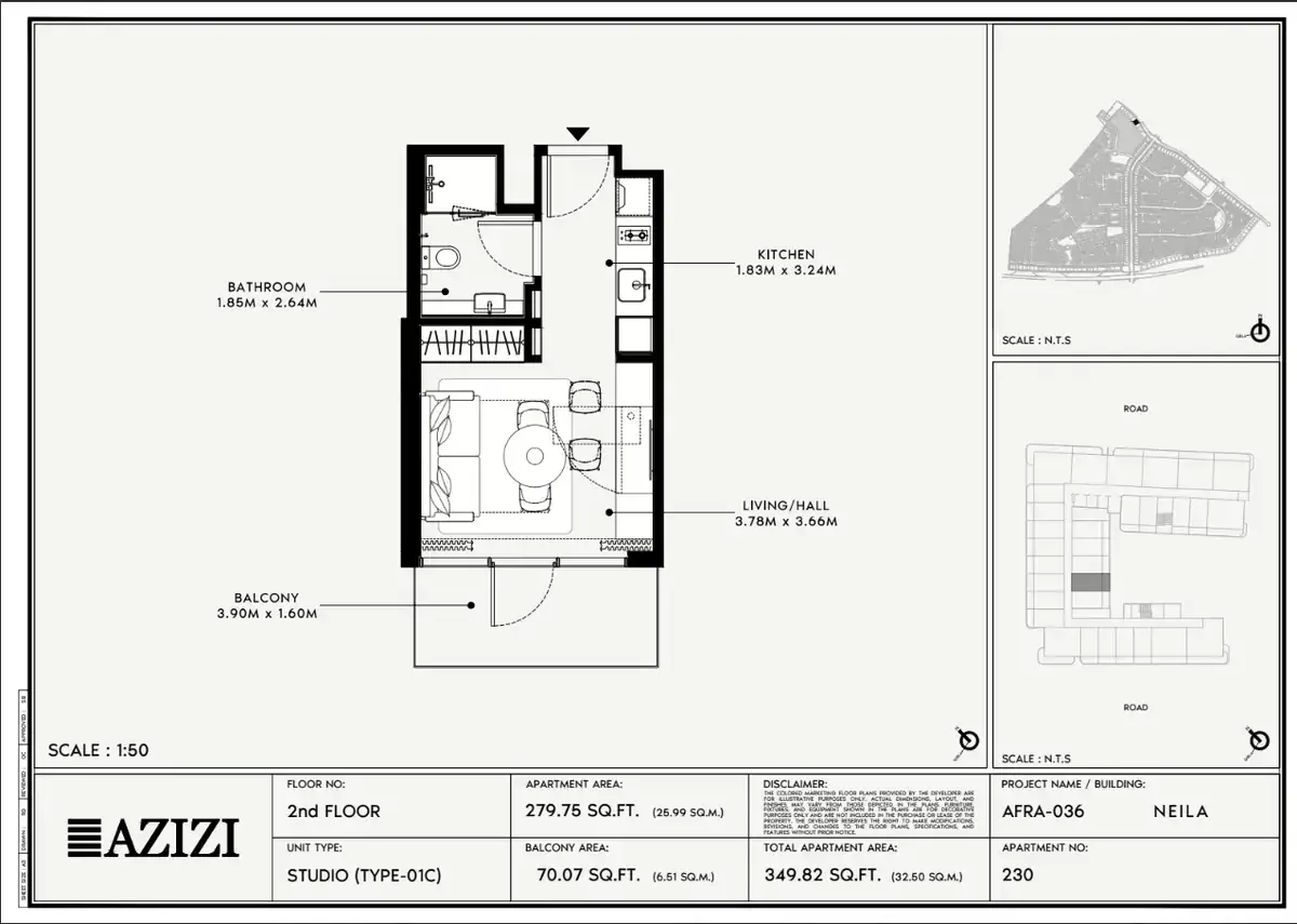 Планировка — Студия, 32 м²