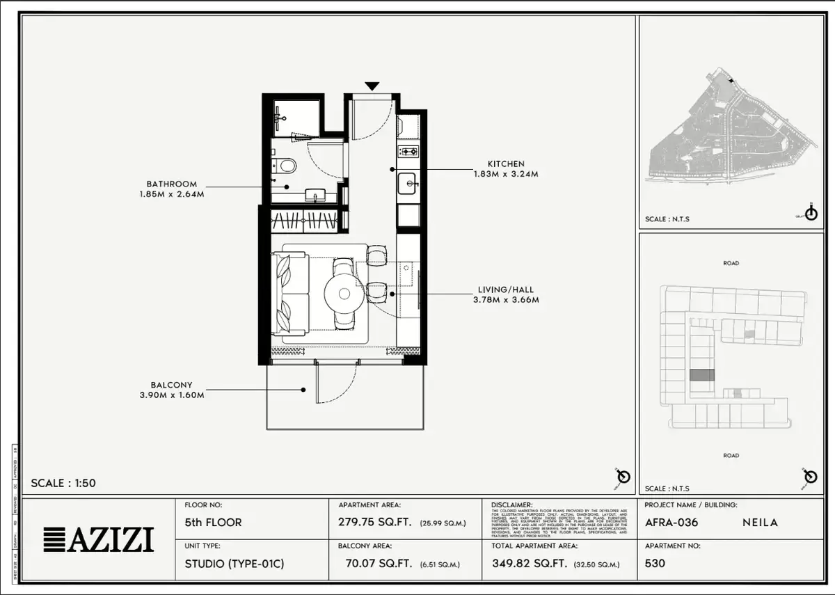 Планировка — Студия, 32 м²
