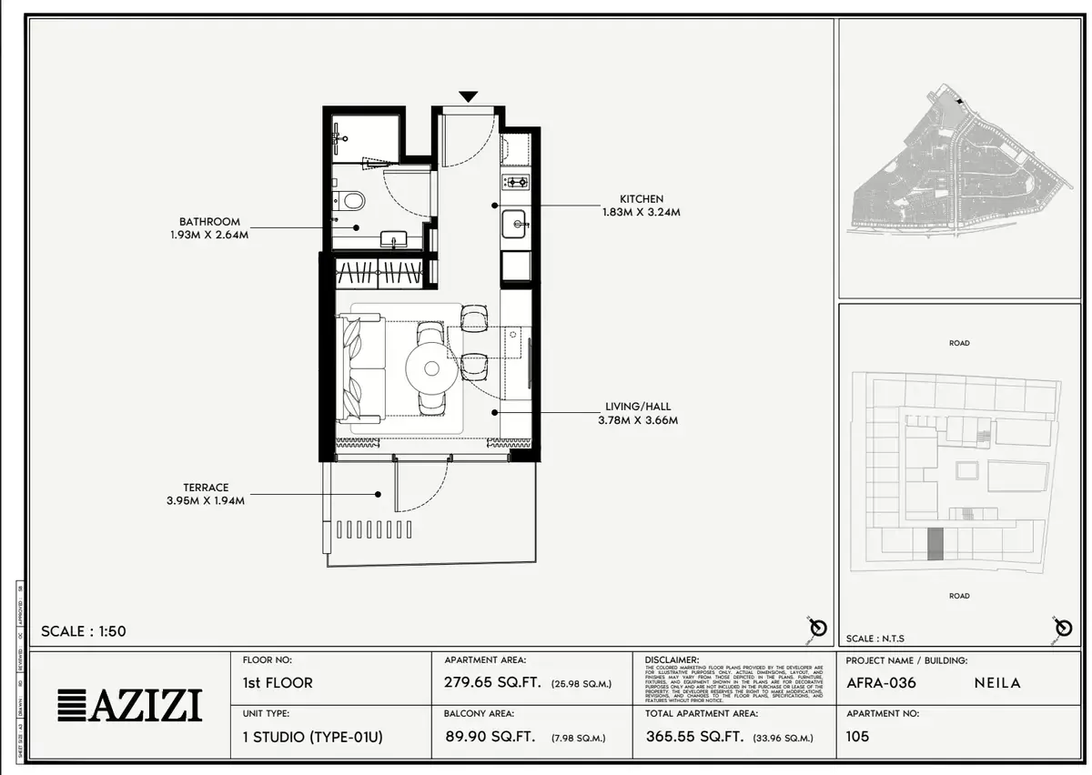 Планировка — Студия, 34 м²