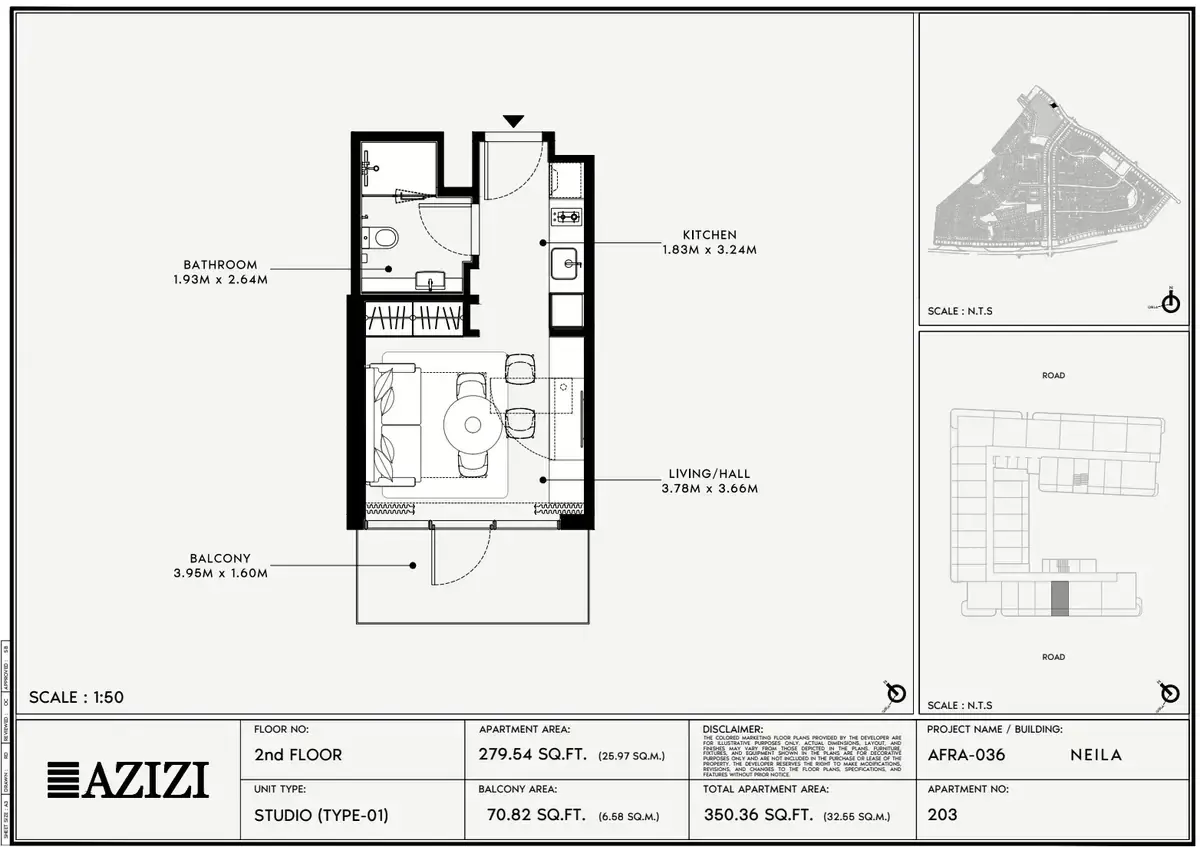 Планировка — Студия, 33 м²