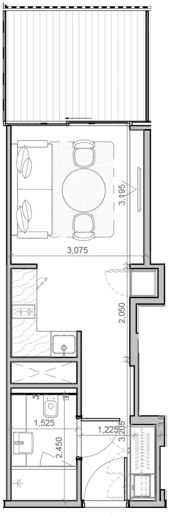 Планировка — Студия, 37 м²