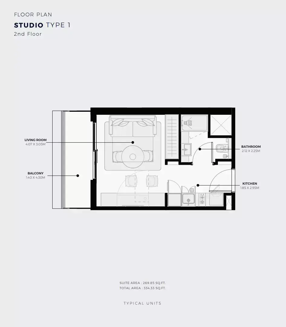 Планировка — Студия, 31 м²