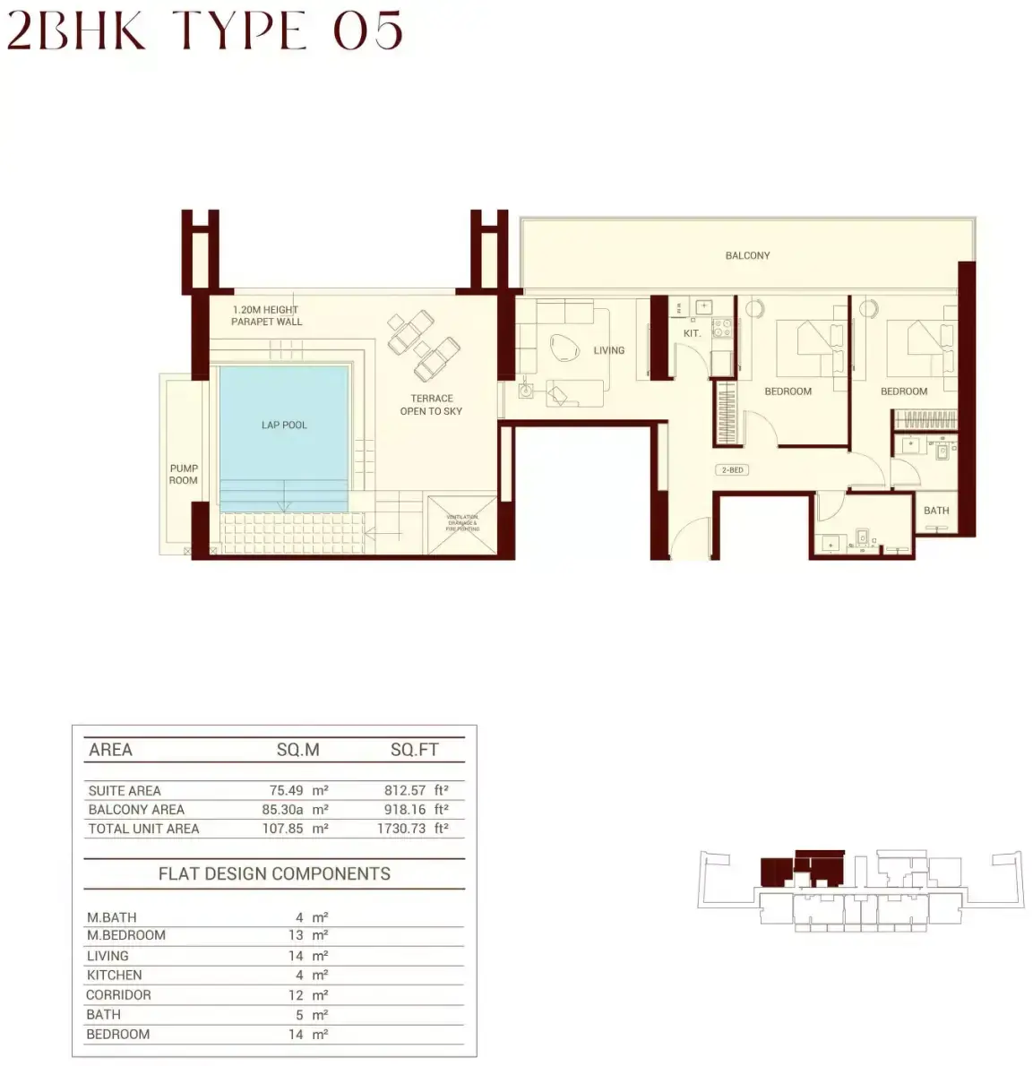 Планировка — 2-спальная, 161 м²