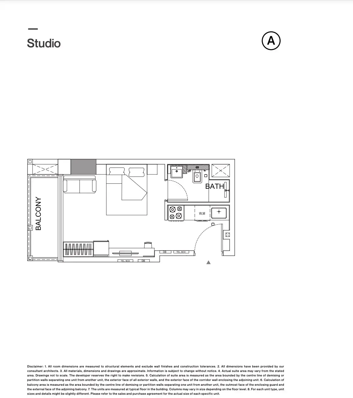 Планировка — Студия, 28 м²