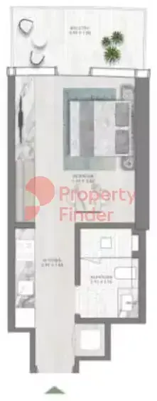 Планировка — Студия, 40 м²
