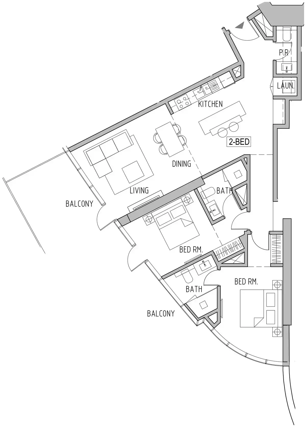 Планировка — 2-спальная, 196 м²