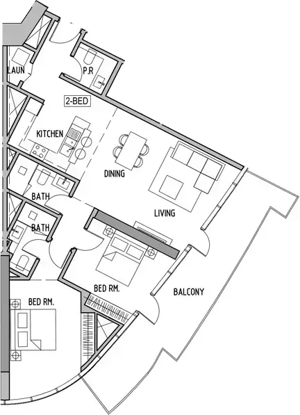 Планировка — 2-спальная, 127 м²