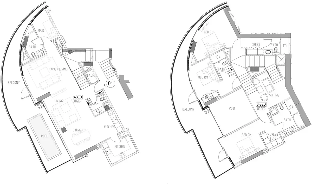 Планировка — 3-спальная, 312 м²