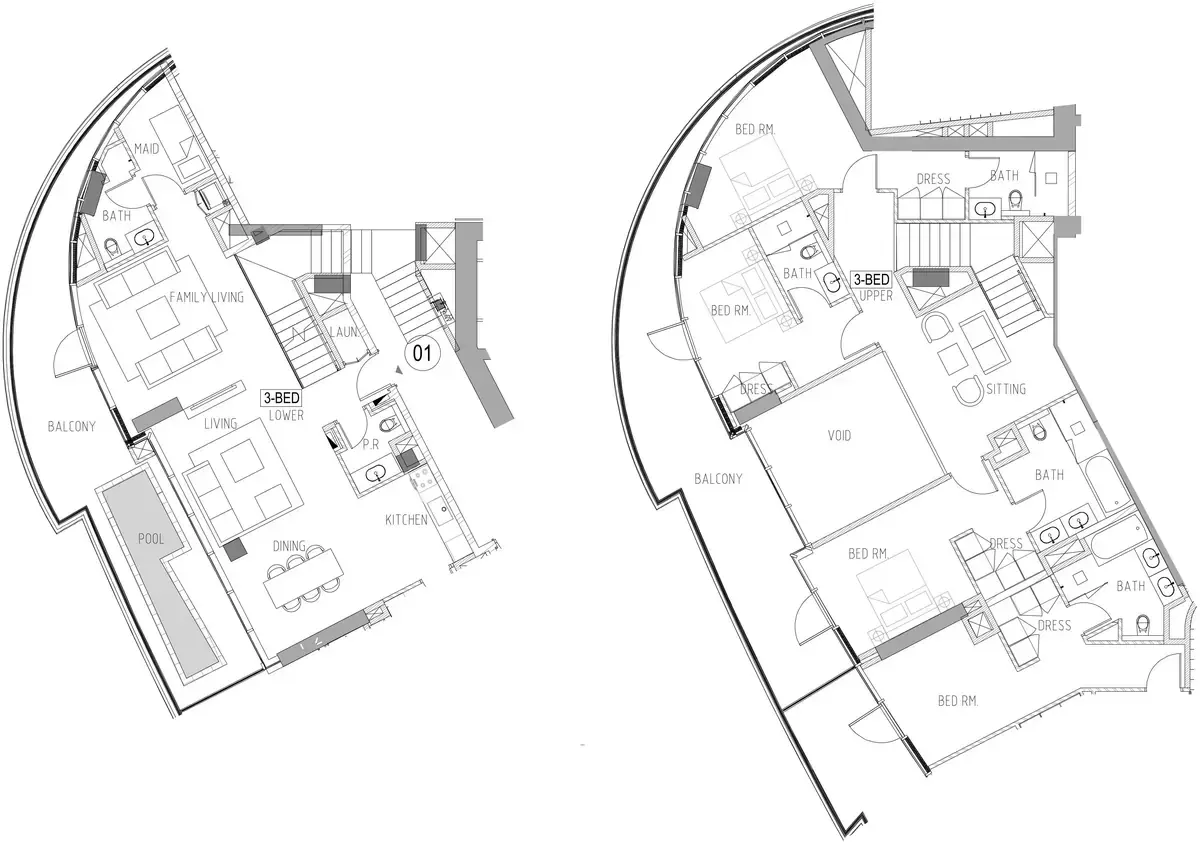 Планировка — 3-спальная, 288 м²