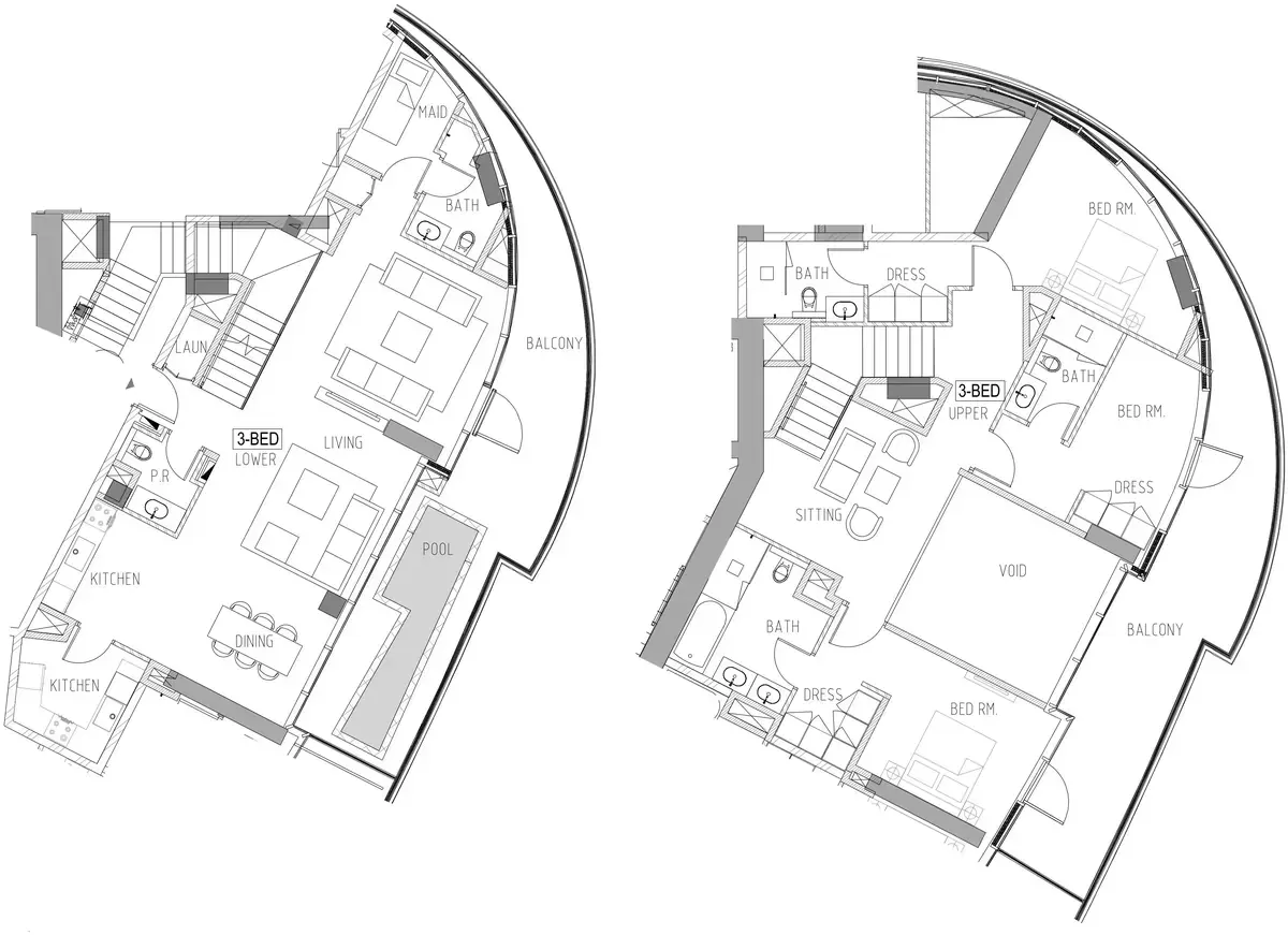 Планировка — 3-спальная, 286 м²