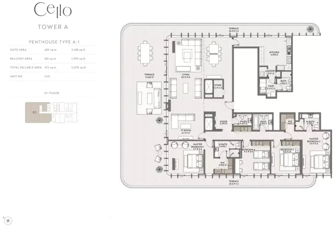 Планировка — квартира, 472 м²