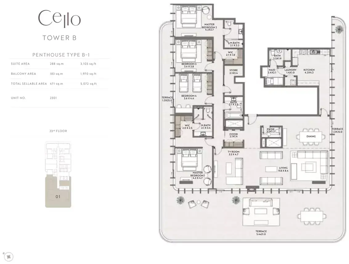 Планировка — квартира, 471 м²