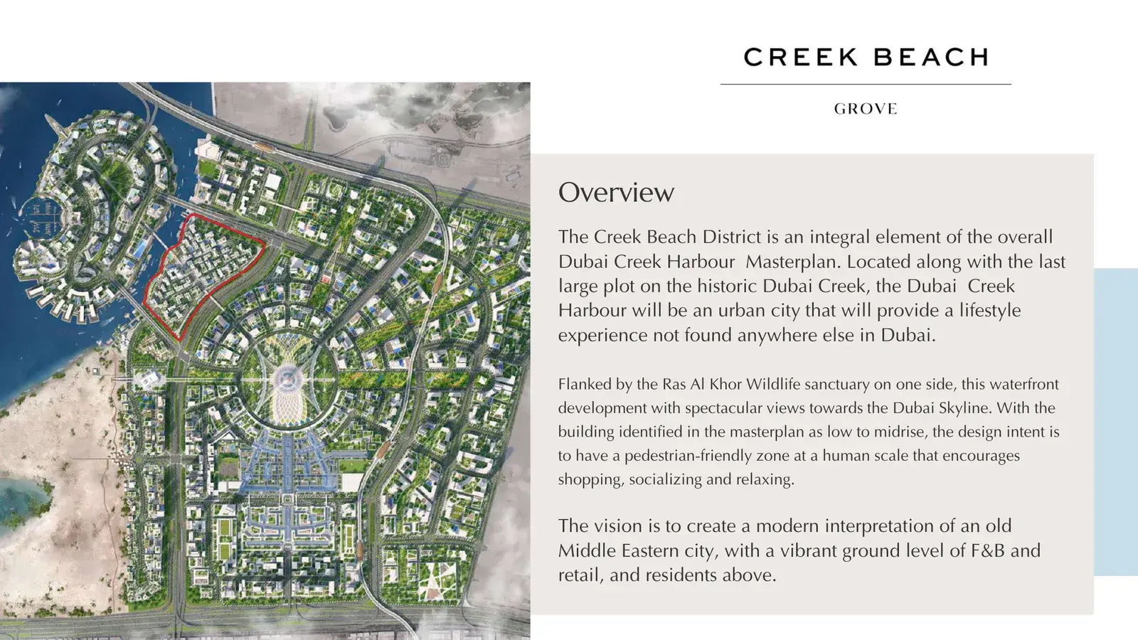Creek Beach Grove — мастер-план проекта