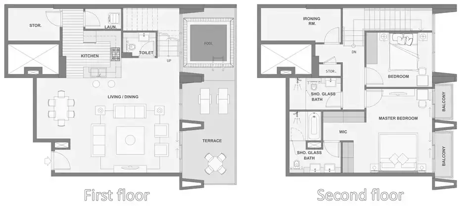 Планировка — 2-спальная, 171 м²