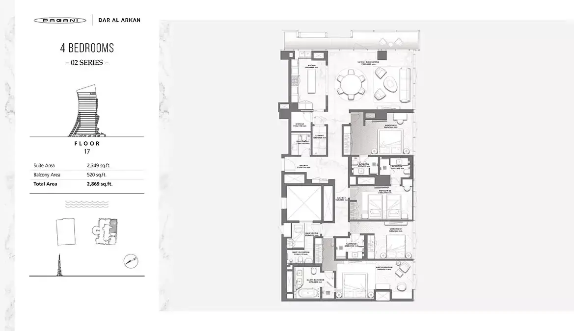Планировка — квартира, 267 м²