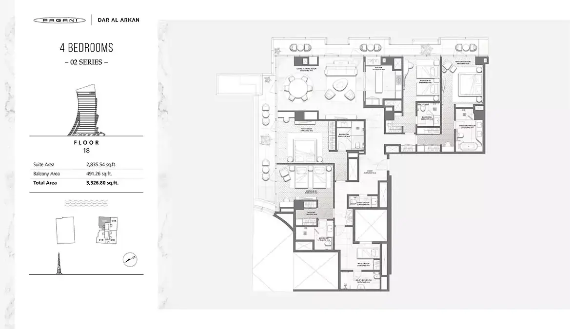 Планировка — квартира, 309 м²