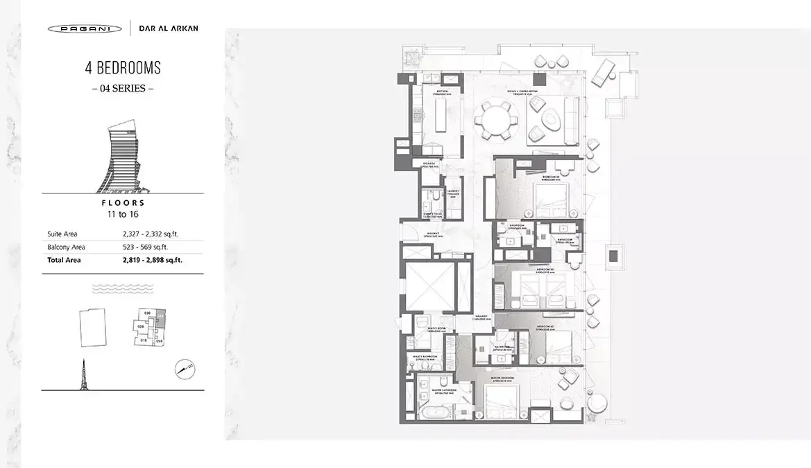 Планировка — квартира, 269 м²