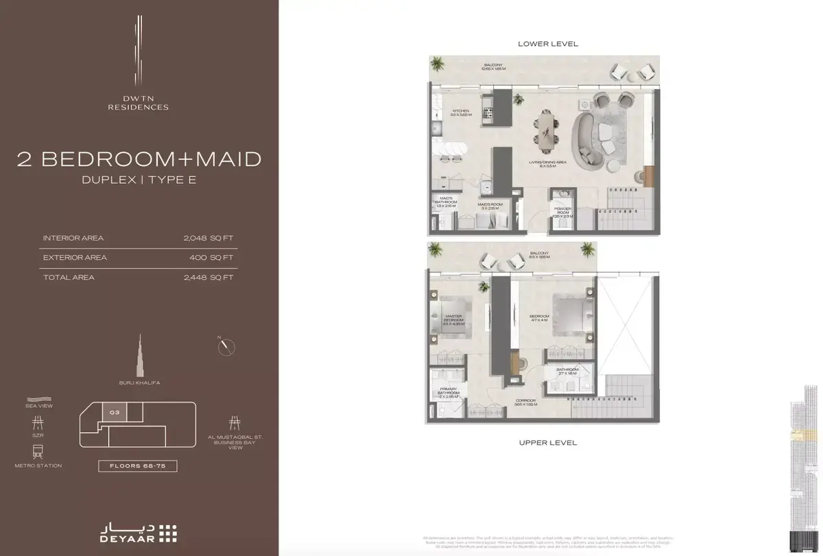 Планировка — 2-спальная, 227 м²