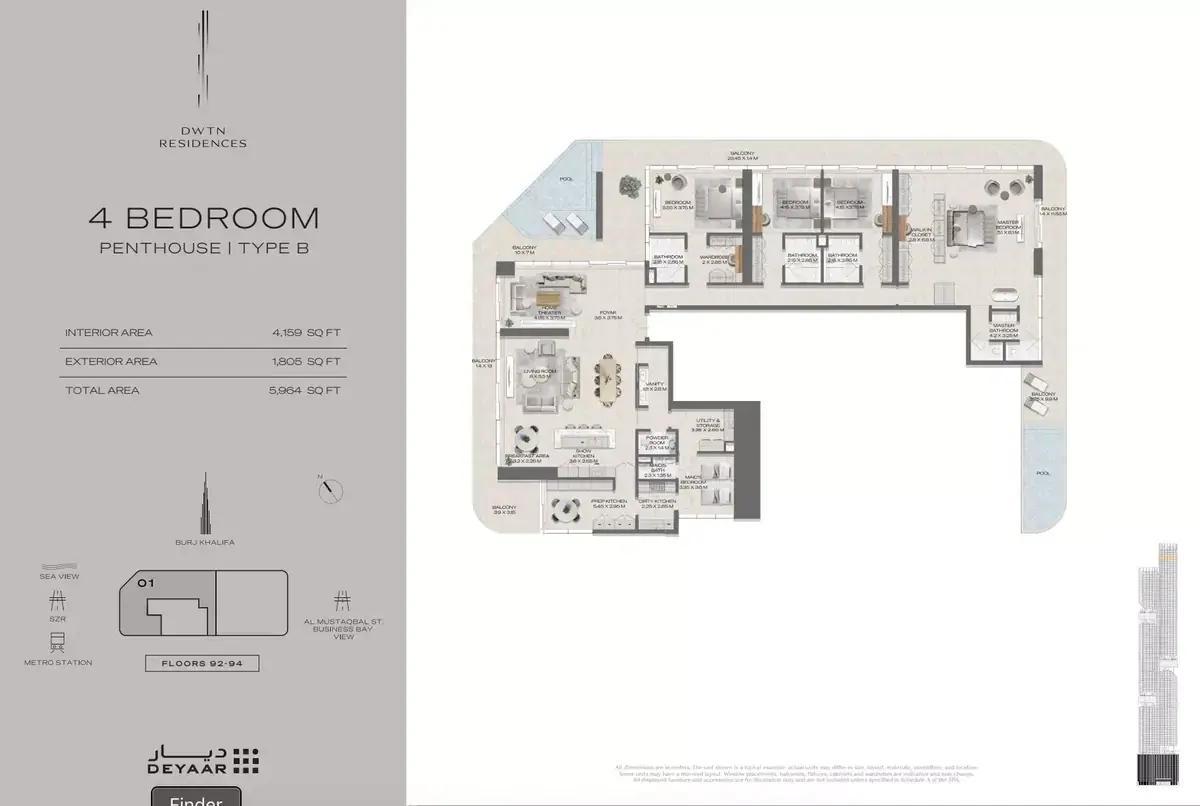 Планировка — квартира, 554 м²