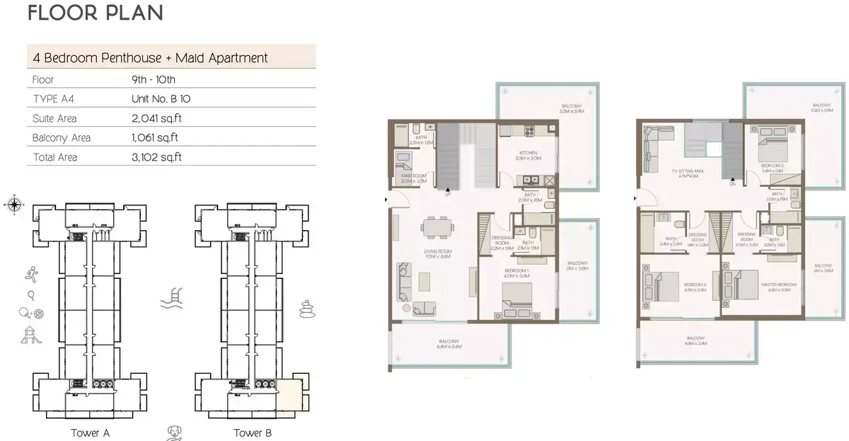 Планировка — квартира, 288 м²