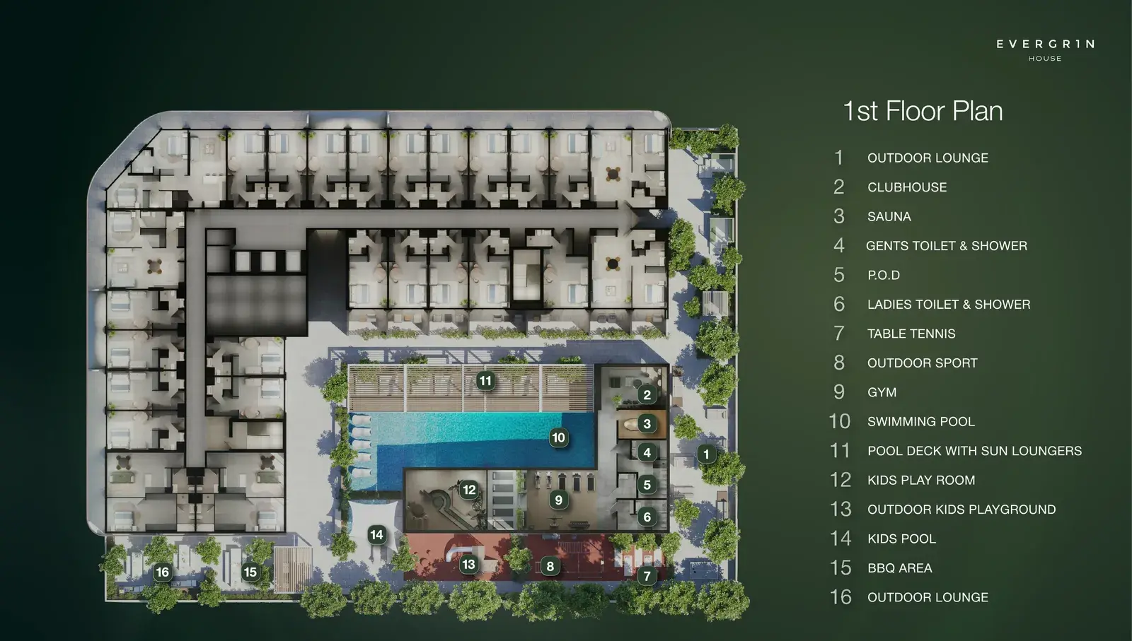 Evergr1n House — схема из брошюры застройщика