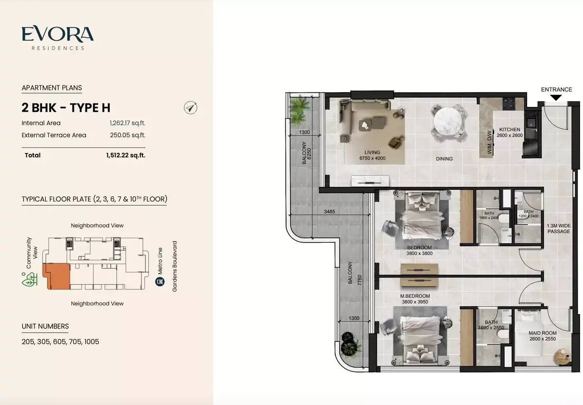 Планировка — 2-спальная, 140 м²