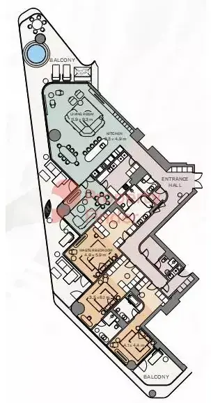 Планировка — 3-спальная, 480 м²