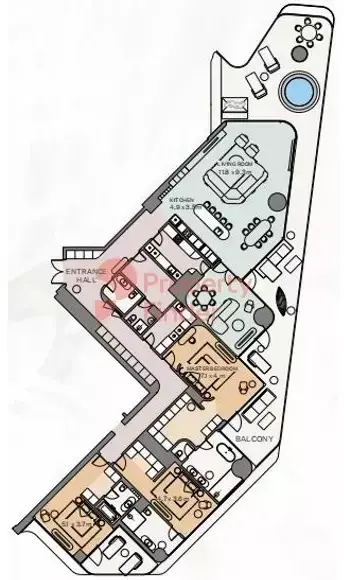 Планировка — 3-спальная, 503 м²