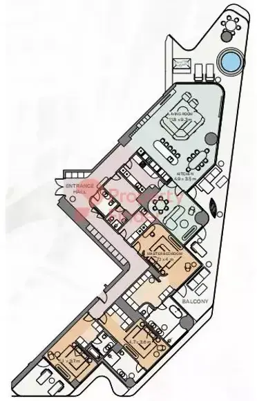 Планировка — 3-спальная, 502 м²