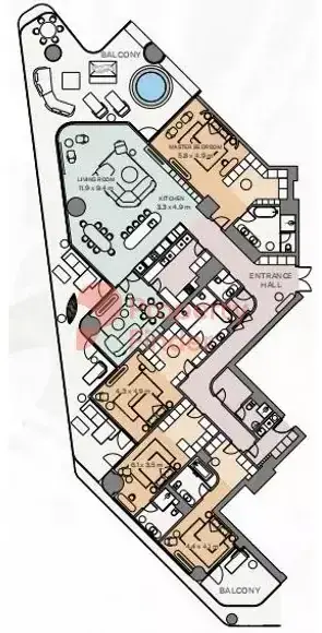 Планировка — квартира, 576 м²